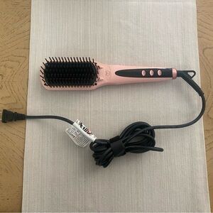 L’ange LeVite Pink Heat Hair Straightening Brush- Plug In
